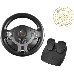 Superdrive - racing Driving Wheel with pedals and gearshift paddles for Gaming